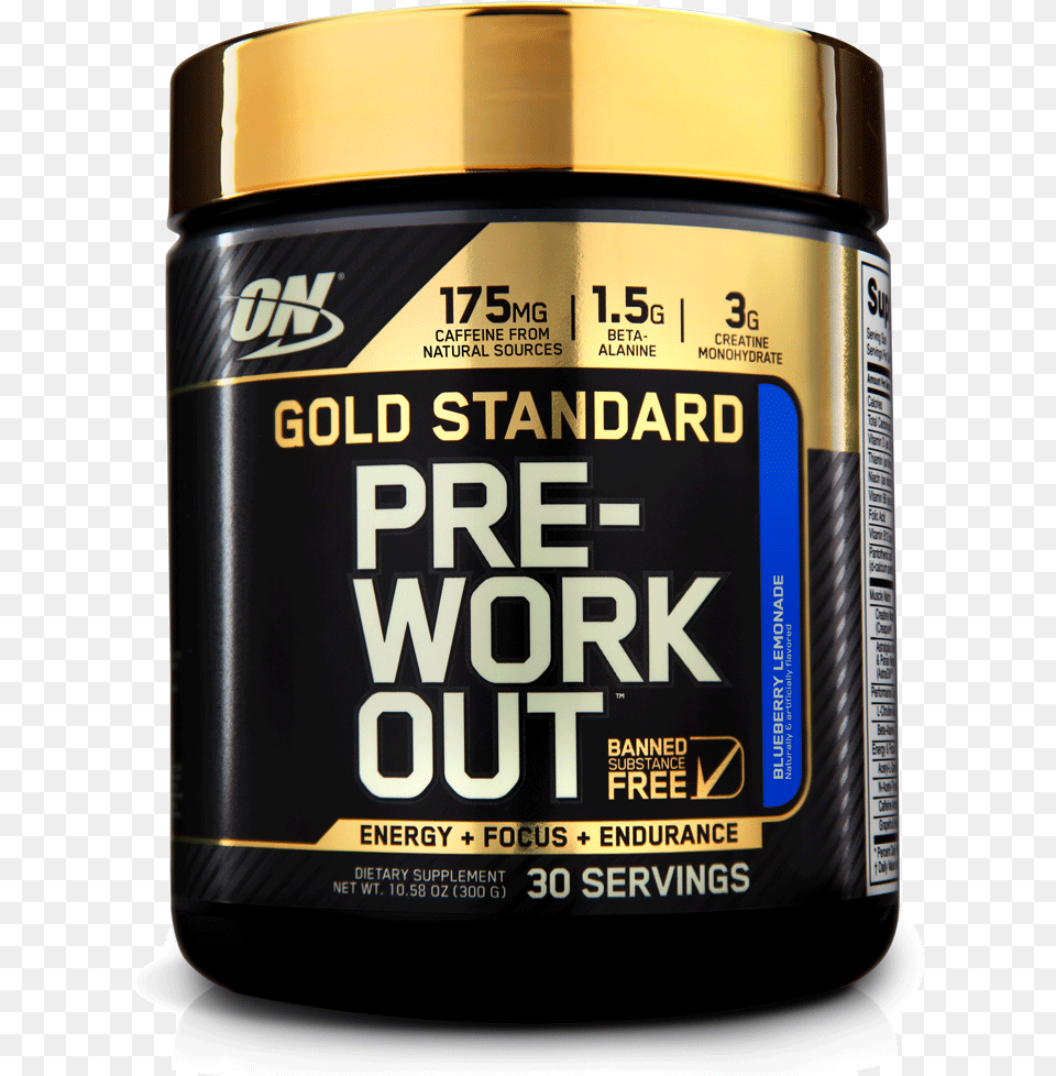 Gold Standard Pre Workout Pr Workout Gold Standard, Can, Tin, Food Free Png Download