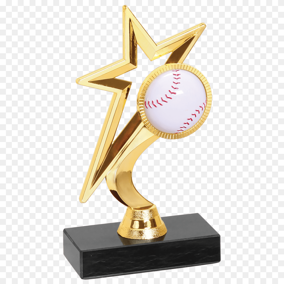 Gold Star Baseballsoftball Figure Trophy Impressive Trophies, Ball, Baseball, Baseball (ball), Sport Png