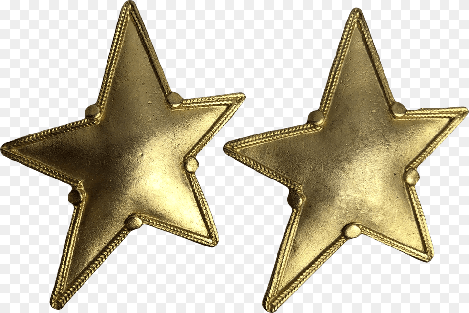 Gold Star Clip On Earrings Star, Star Symbol, Symbol, Accessories, Wallet Free Transparent Png