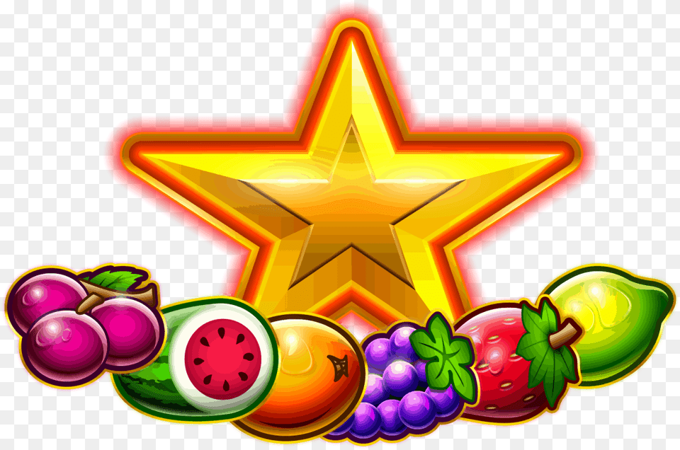 Gold Star Fruits Greentube Clip Art, Symbol, Tape, Star Symbol Png Image