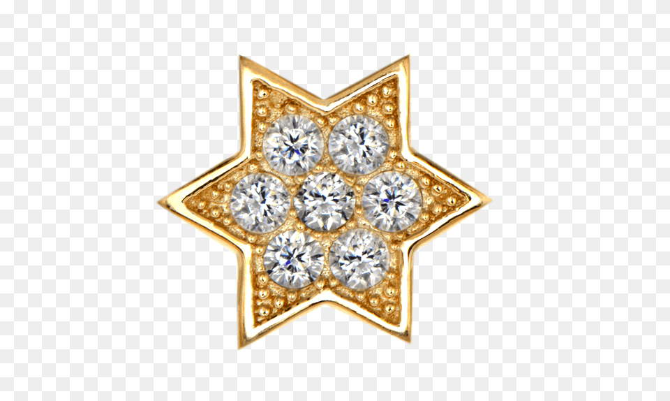 Gold Star Gold Star With Dimond Gold Star Portable Network Graphics, Accessories, Diamond, Gemstone, Jewelry Free Png Download