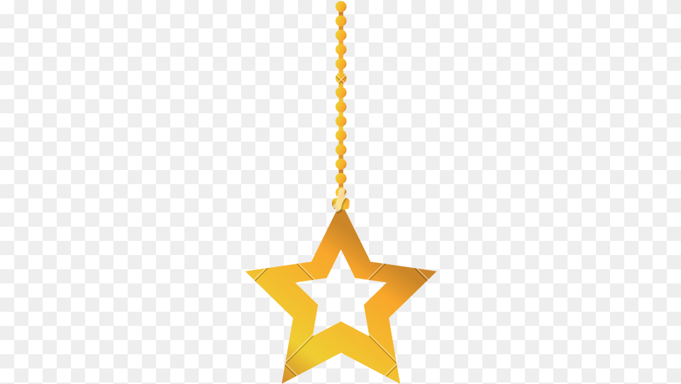Gold Star Icon Hanging To Mery Christmas Star Gold Icon, Star Symbol, Symbol, Rocket, Weapon Free Png