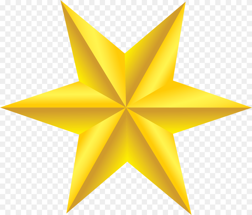 Gold Star Line Clipart Clipart Christmas Star, Star Symbol, Symbol, Animal, Fish Free Png Download