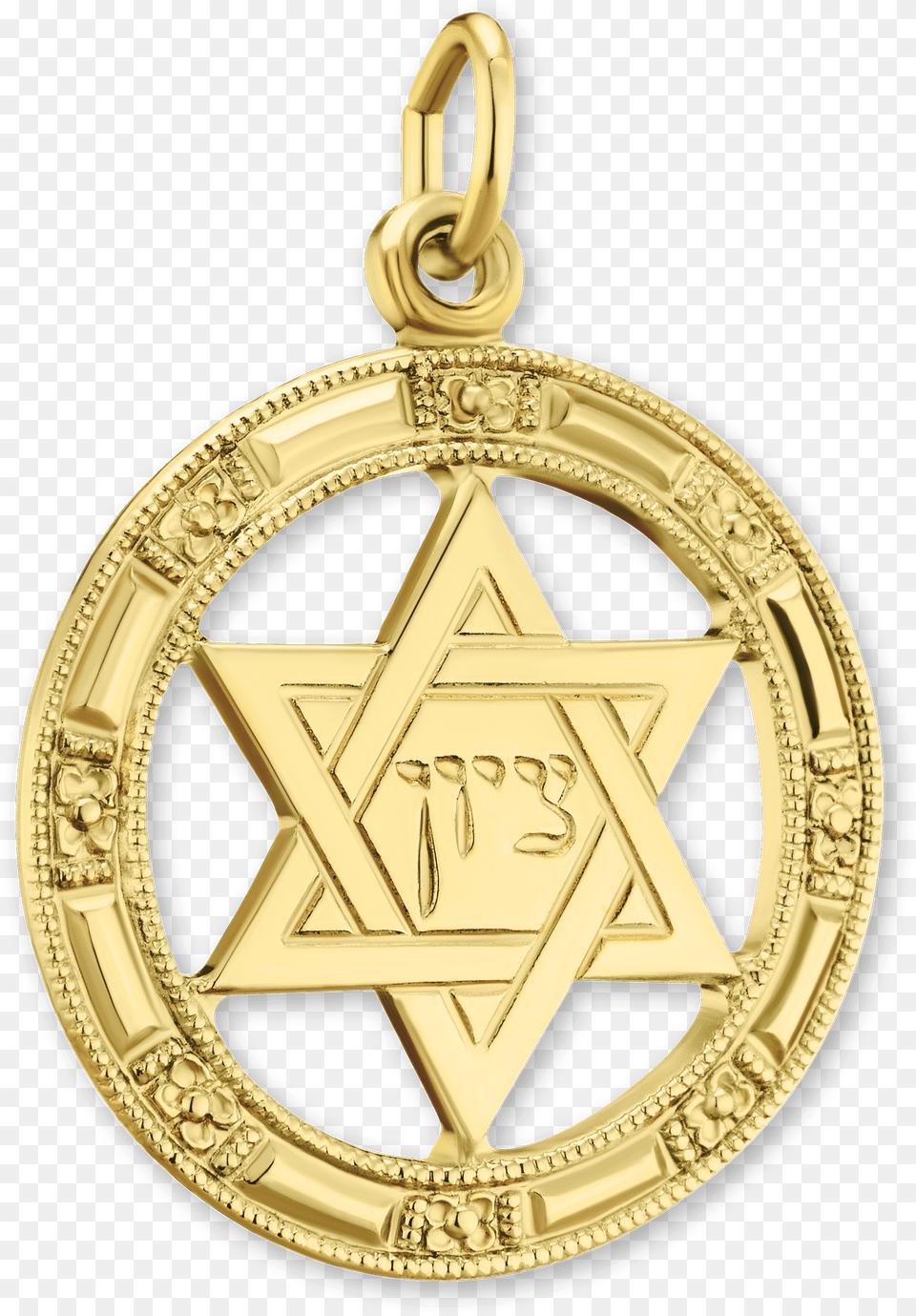 Gold Star Of David In Circle Pendant Locket, Accessories, Jewelry, Symbol Free Png