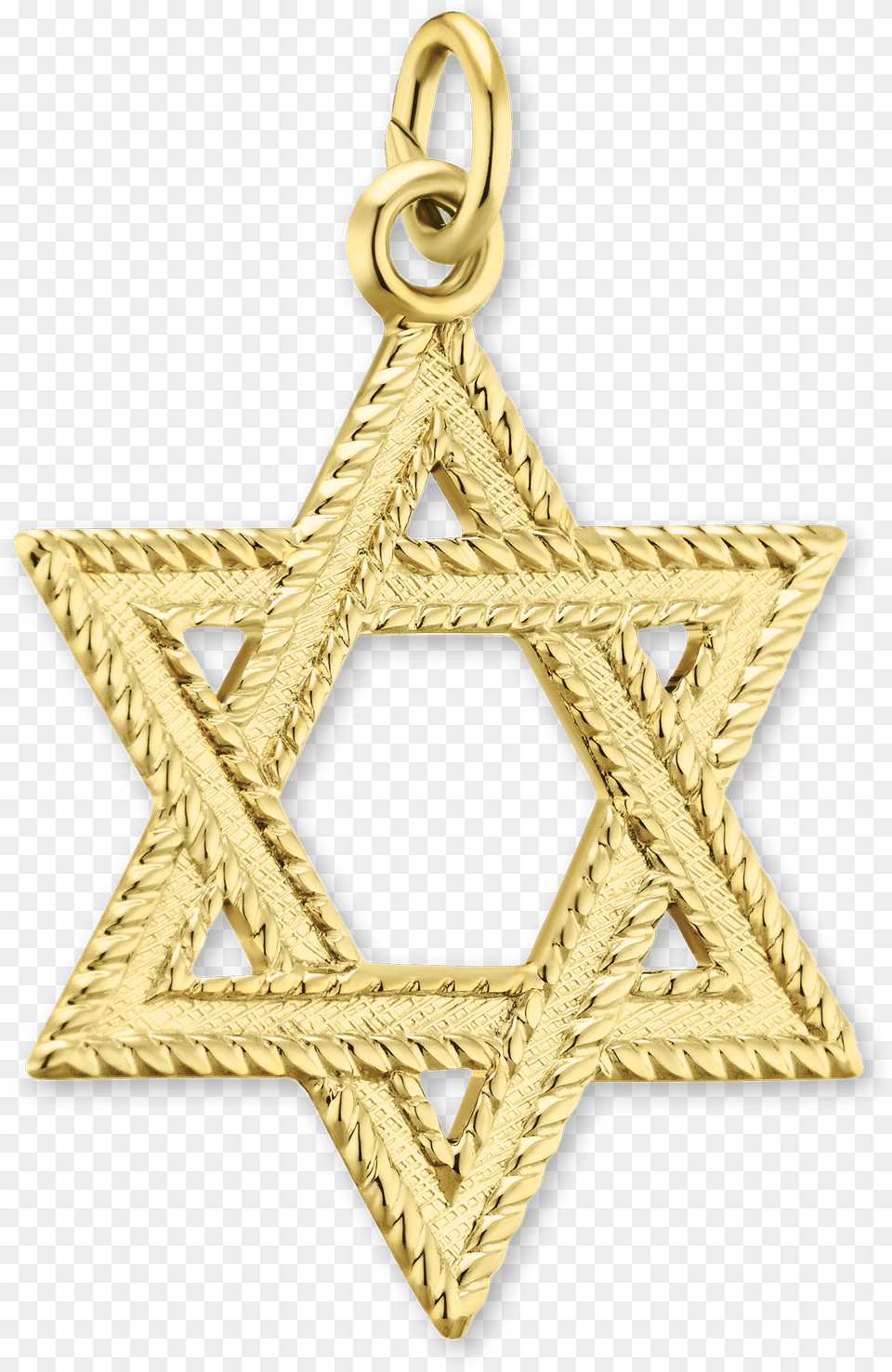 Gold Star Of David With Detailed Edge 27 Mm Pendant, Accessories, Symbol, Earring, Jewelry Free Png