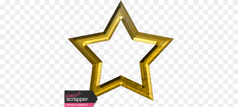 Gold Star Outline Graphic By Marisa Lerin Pixel Scrapper Printable Star Picture Frame, Star Symbol, Symbol, Cross Free Png