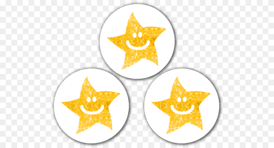 Gold Star Sparklly Mini Stickers Emblem, Star Symbol, Symbol Free Png Download