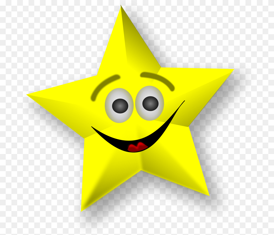 Gold Star Star Clipart And Animated Graphics Of Stars Cartoon Stars With Faces, Star Symbol, Symbol, Animal, Fish Free Png