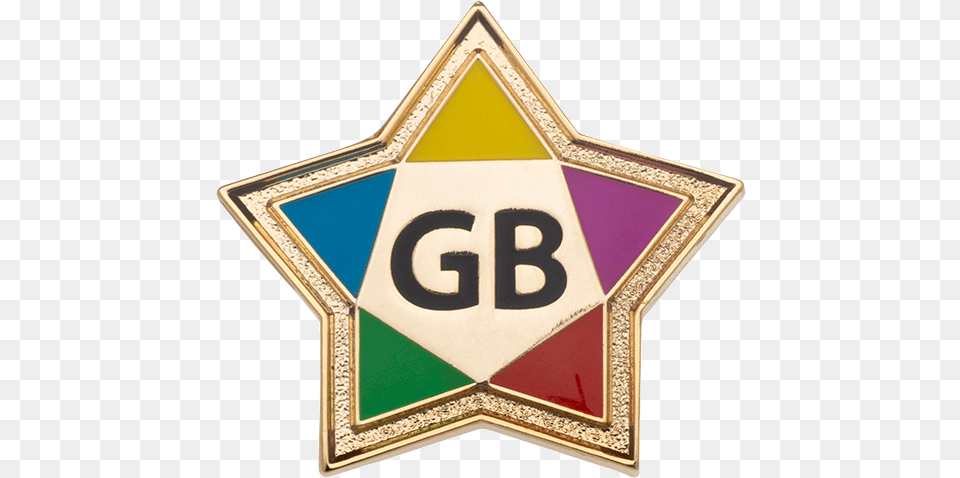 Gold Star Traffic Sign, Badge, Logo, Symbol, Cross Free Transparent Png