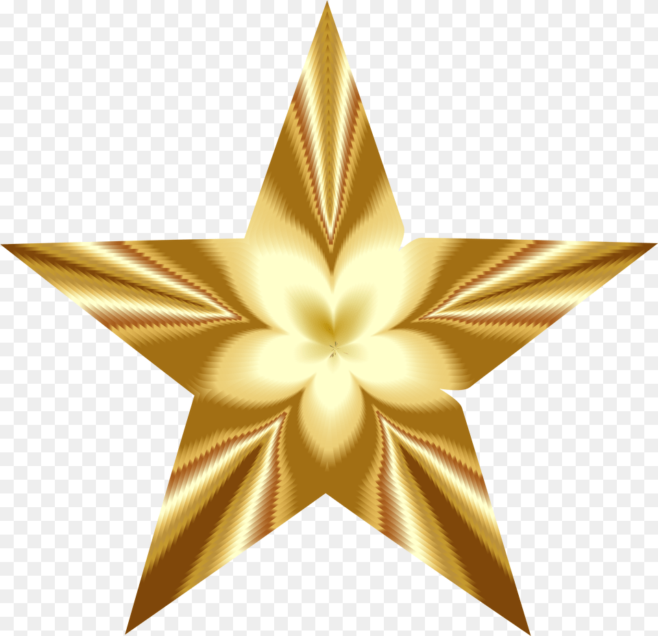 Gold Star Transparent U0026 Clipart Free Download Ywd Golden Star, Star Symbol, Symbol, Lighting, Cross Png Image