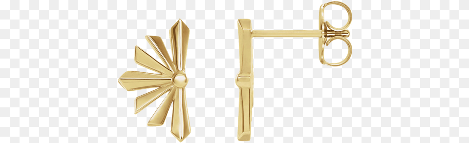 Gold Starburst Earrings Earrings, Accessories, Earring, Jewelry, Cross Free Png