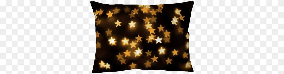 Gold Stars Bokeh Background Throw Pillow U2022 Pixers We Live To Change Star Bokeh, Cushion, Home Decor, Star Symbol, Symbol Free Png Download