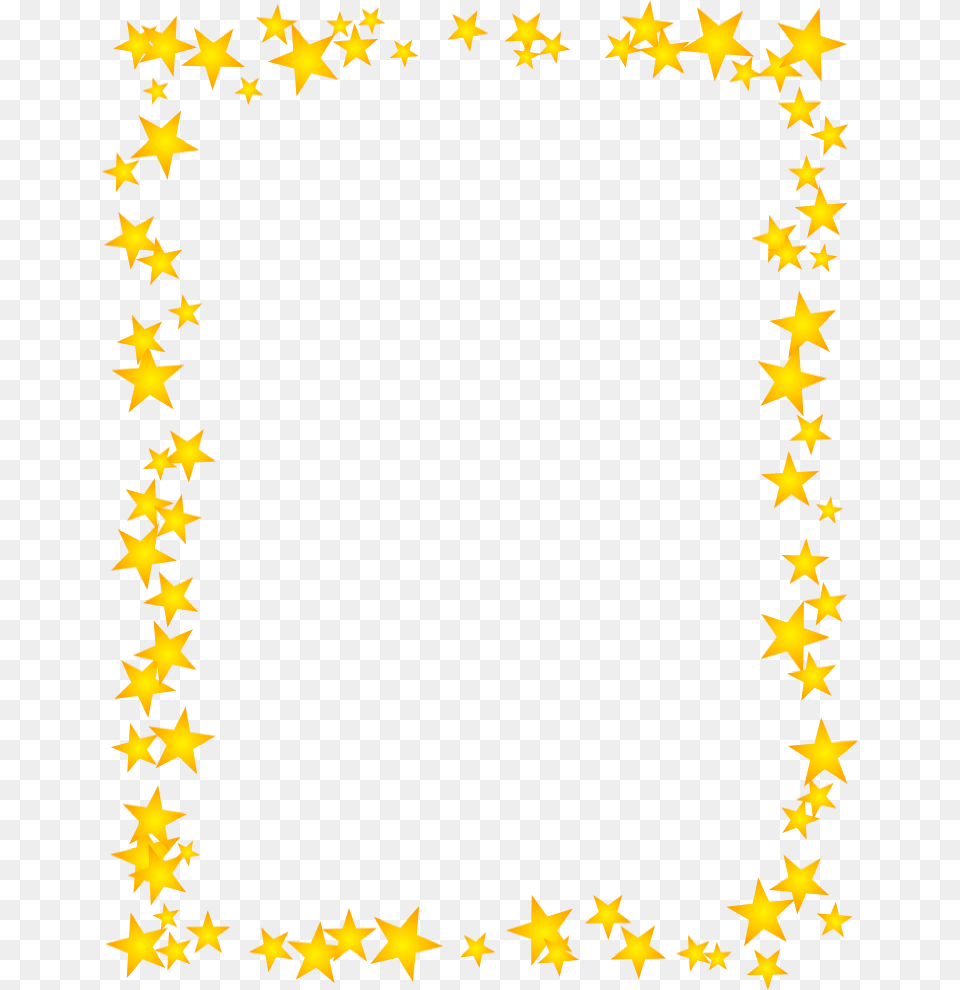 Gold Stars Scattered Border Templates Stars, Paper, Confetti Free Png