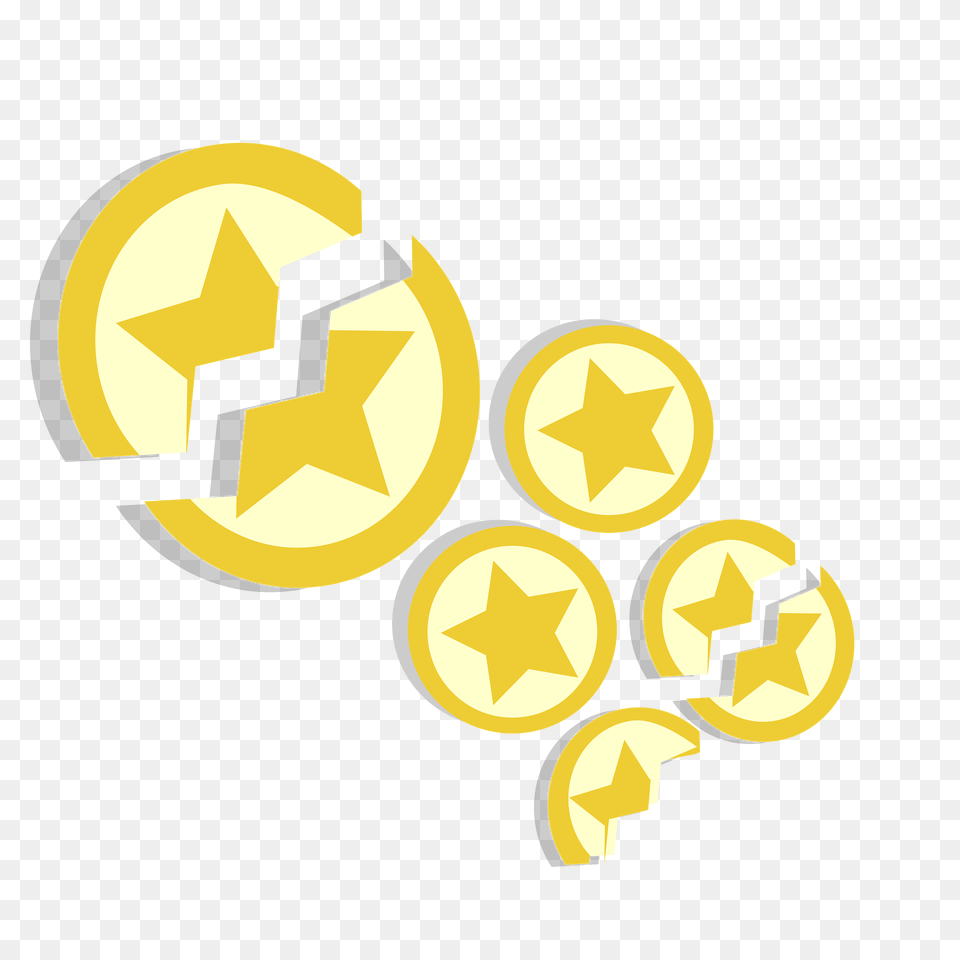 Gold Stars Topic Clipart, Symbol, Recycling Symbol Png Image