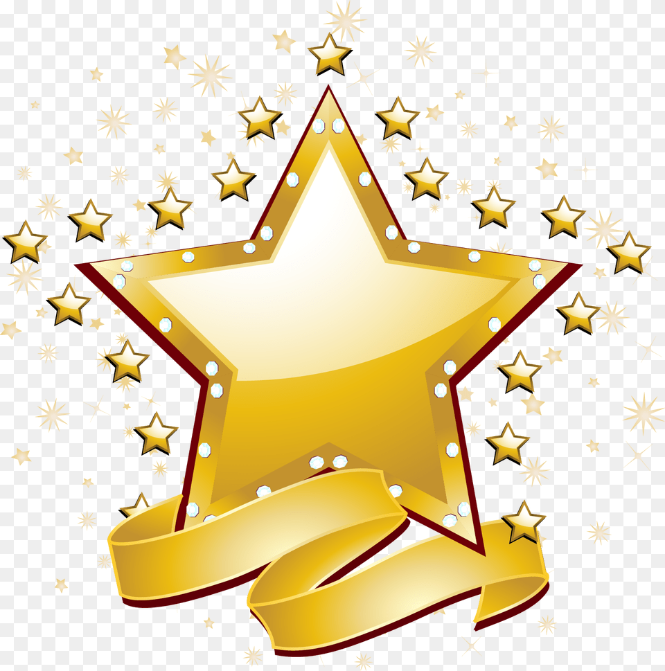 Gold Stars Vector Material Transprent Trophy Star For Banner, Star Symbol, Symbol Free Transparent Png