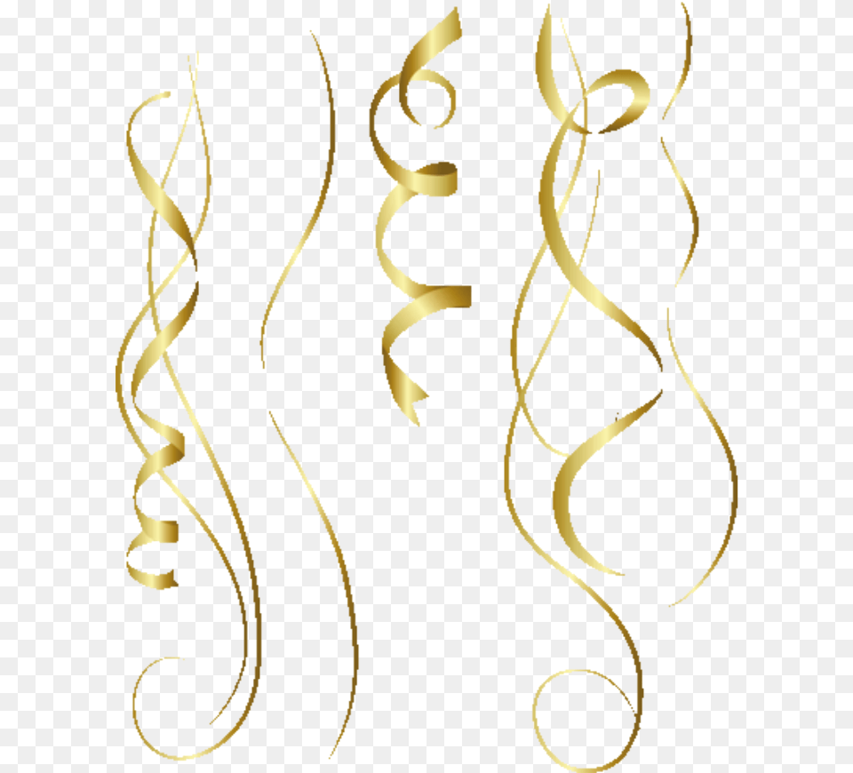 Gold Streamers Transparent, Accessories, Earring, Jewelry, Text Png Image