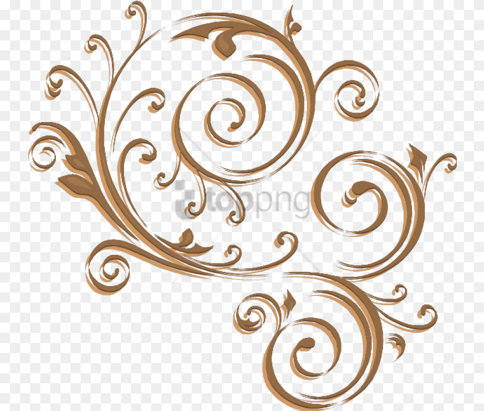 Gold Swirl Design Images Gold Swirls Clear Background, Art, Floral Design, Graphics, Pattern Free Png Download