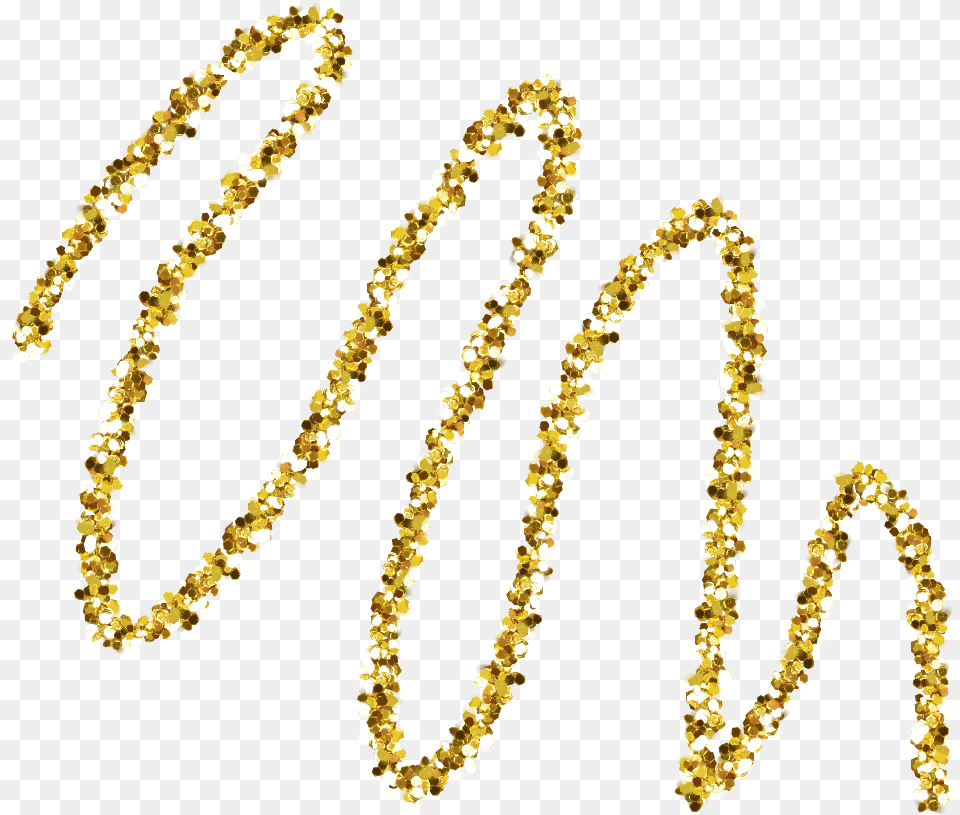 Gold Swirl Sparkle Shiny Squiggle Sparkle Swirl, Accessories, Jewelry, Necklace, Treasure Png Image