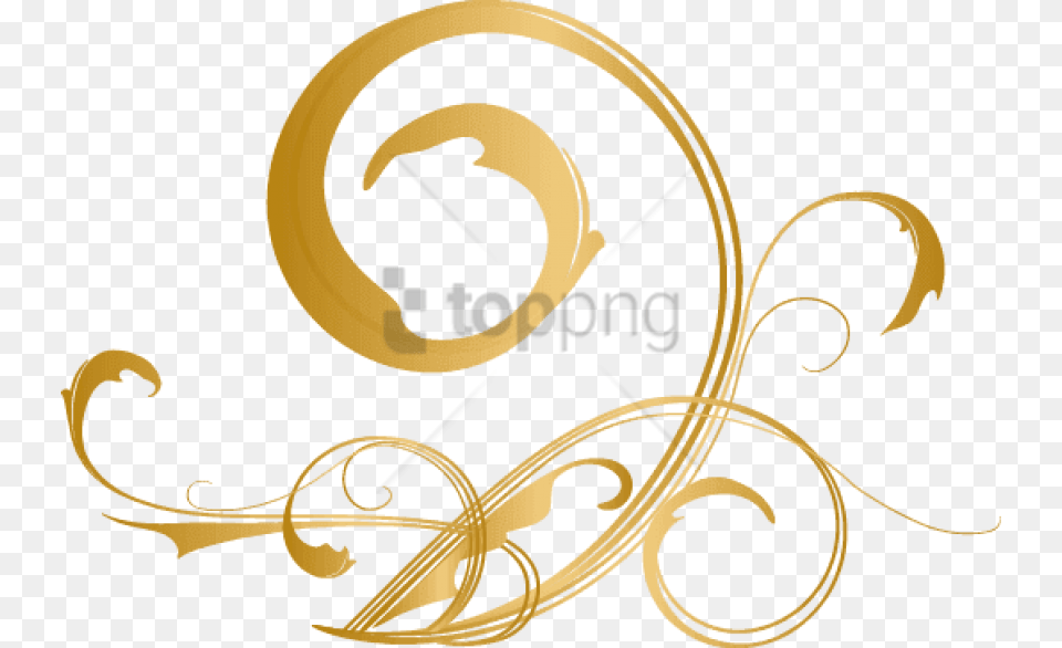 Gold Swirls Image With Background Gold Swirl, Art, Floral Design, Graphics, Pattern Free Transparent Png