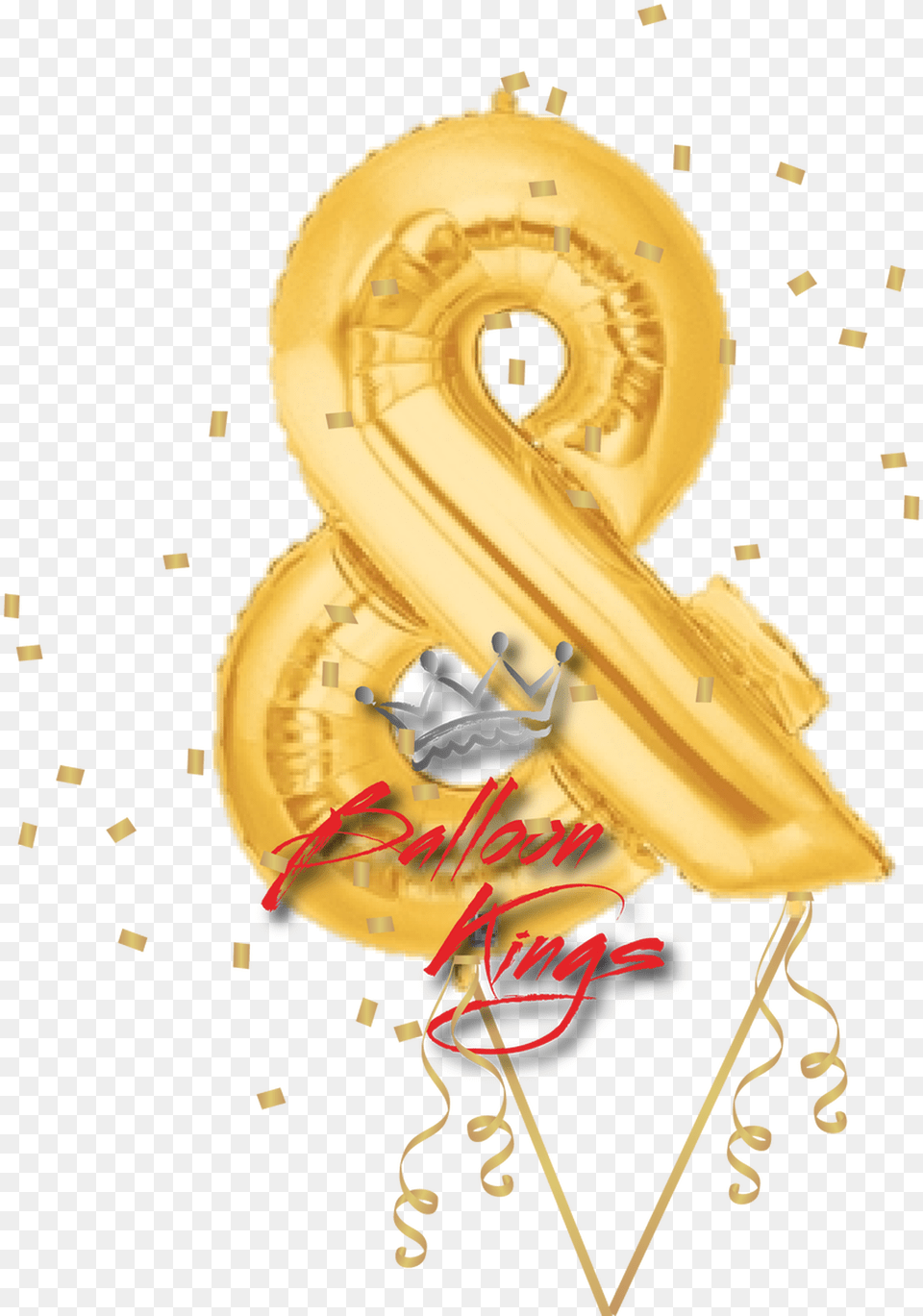 Gold Symbol Ampersand Sign Balloon, Text, Number, Chandelier, Lamp Free Png Download