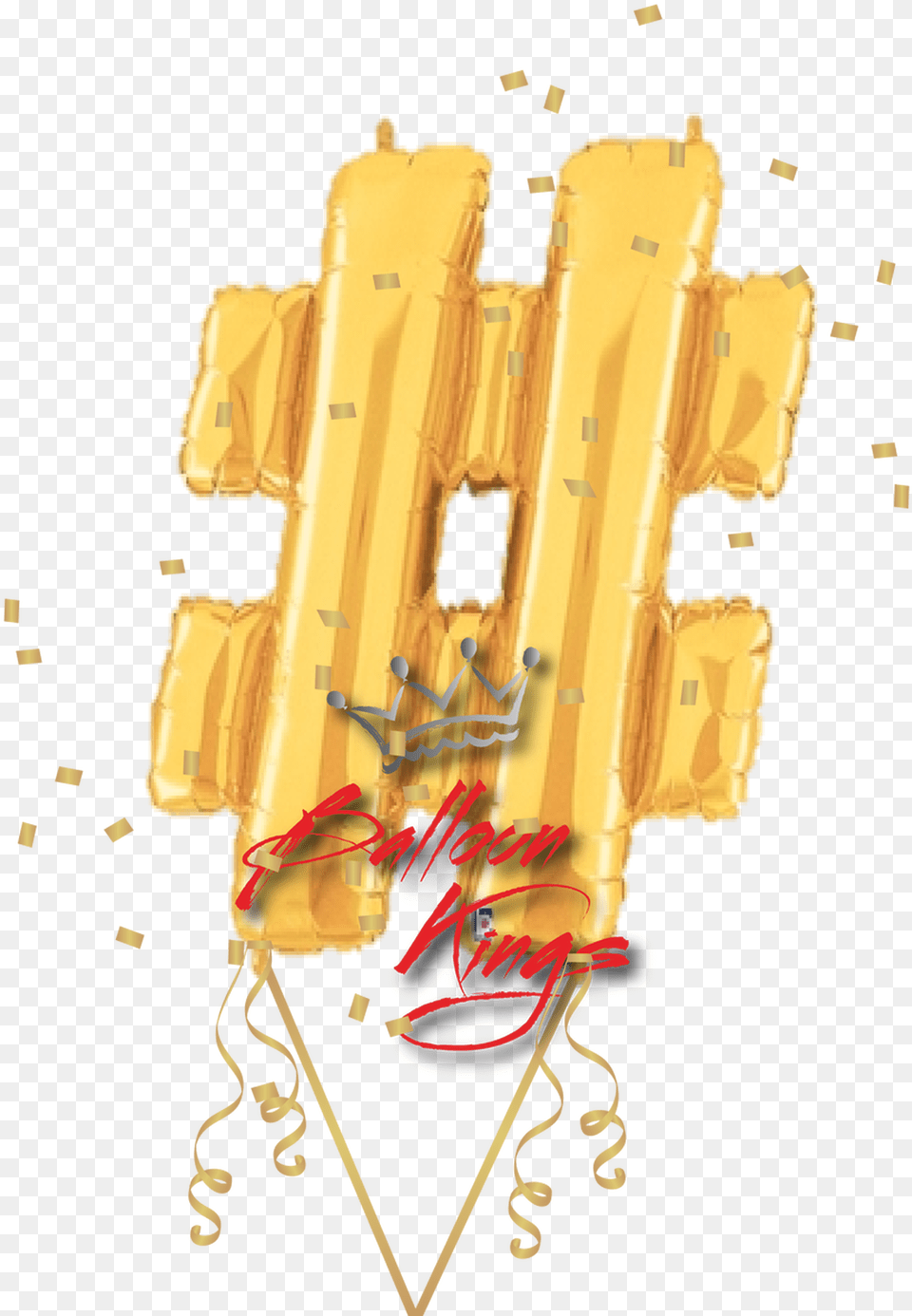 Gold Symbol Hashtag Balloon, Weapon Free Transparent Png