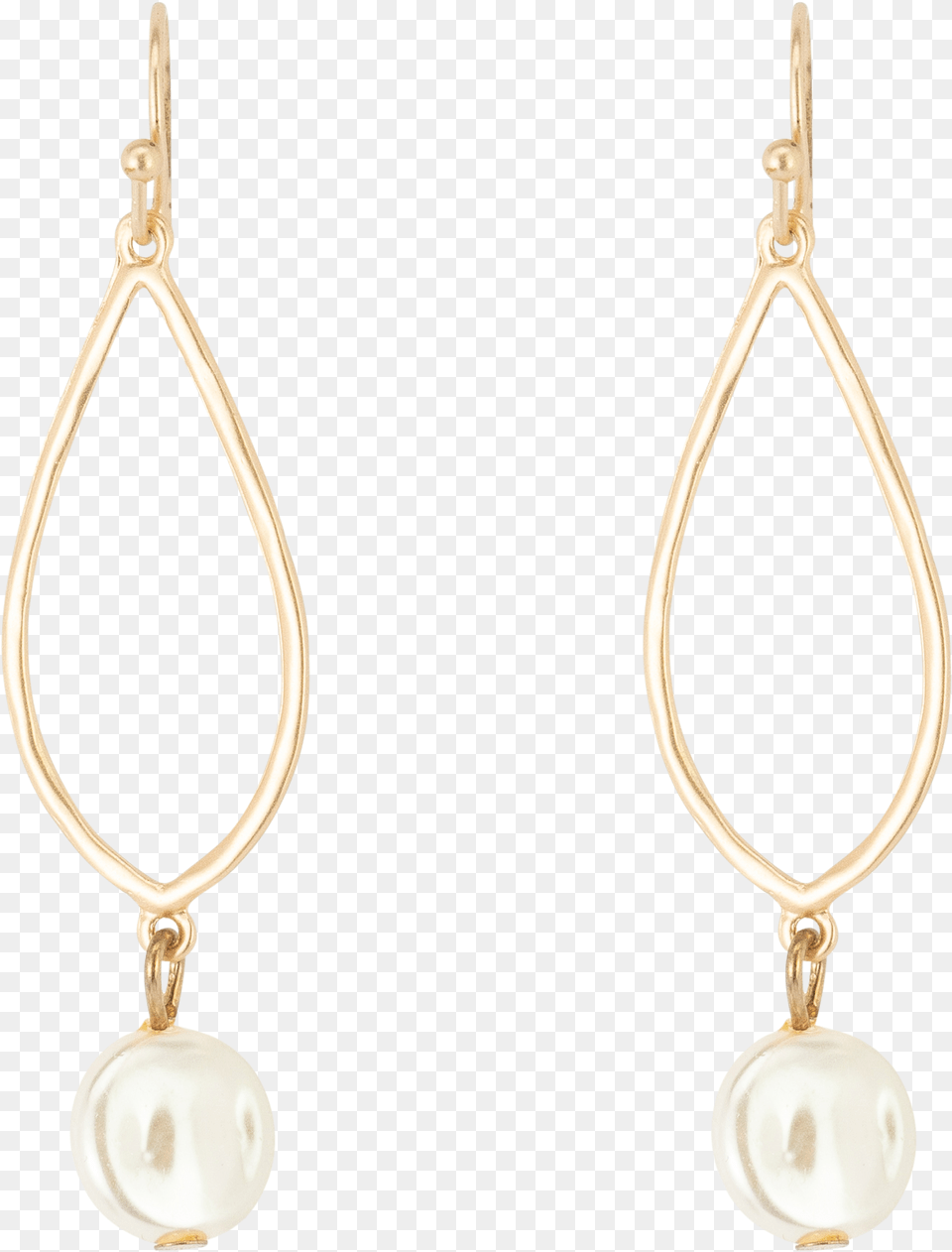 Gold Teardrop With Flat Mother Of Pearl Earrings Earrings, Accessories, Earring, Jewelry, Necklace Free Png Download