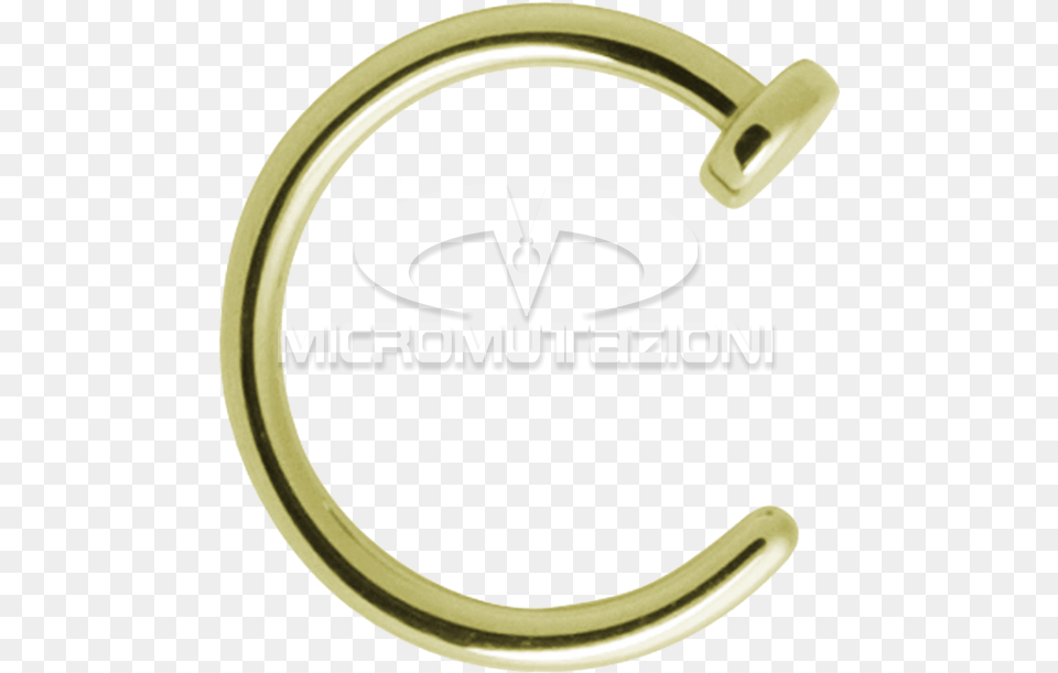Gold Titanium Open Nostril Ring Nose Piercing Free Png