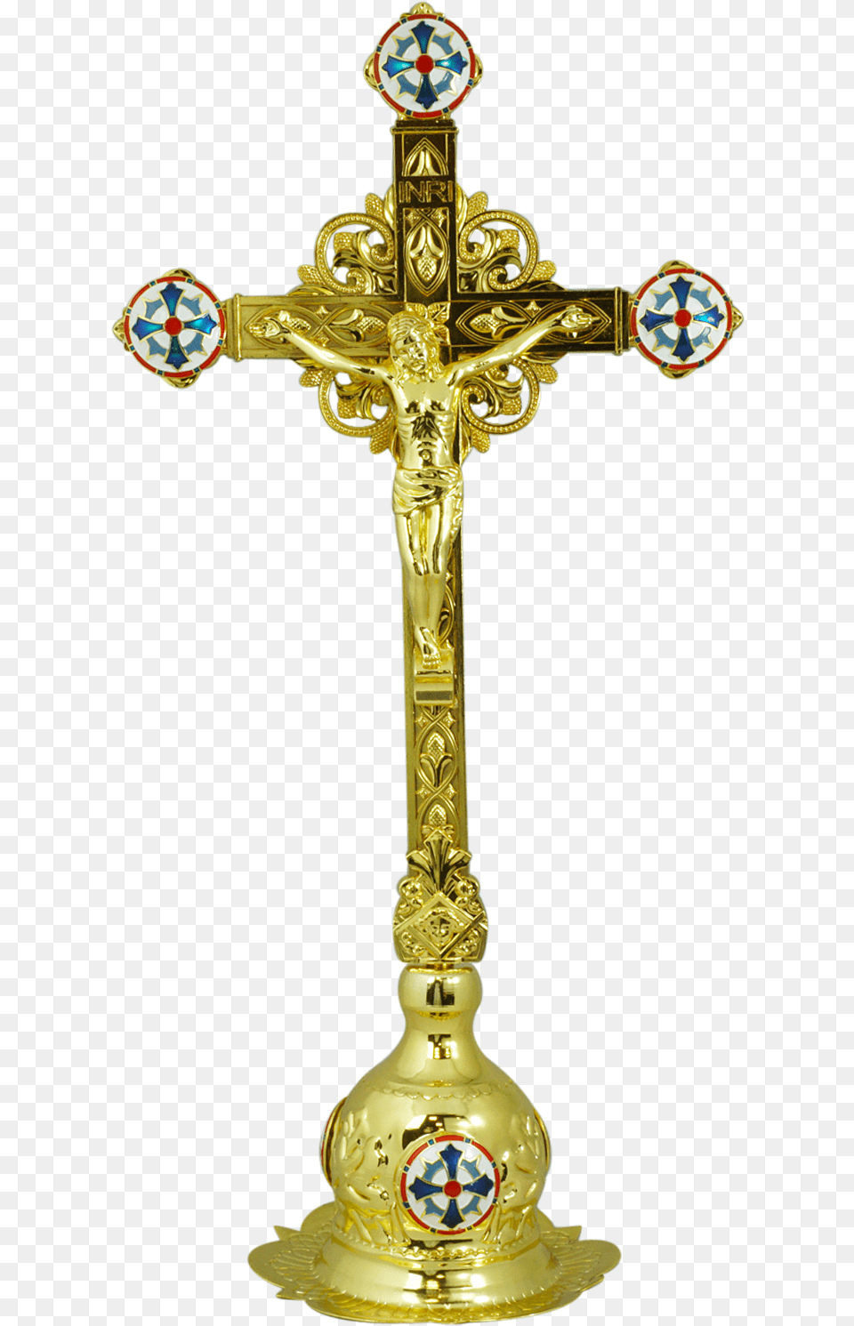Gold Tone Greek Orthodox Jesus Christ Cross Crucifix Crucifix, Symbol Free Transparent Png