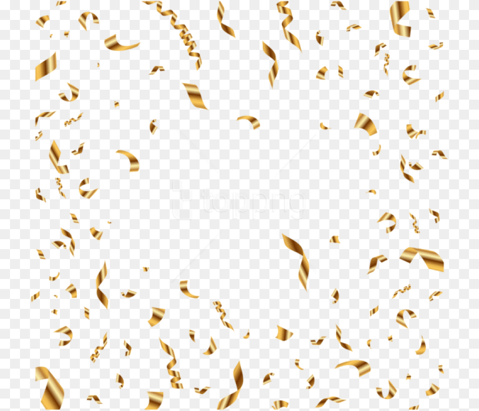 Gold Transparent Background Confetti, Paper Png Image