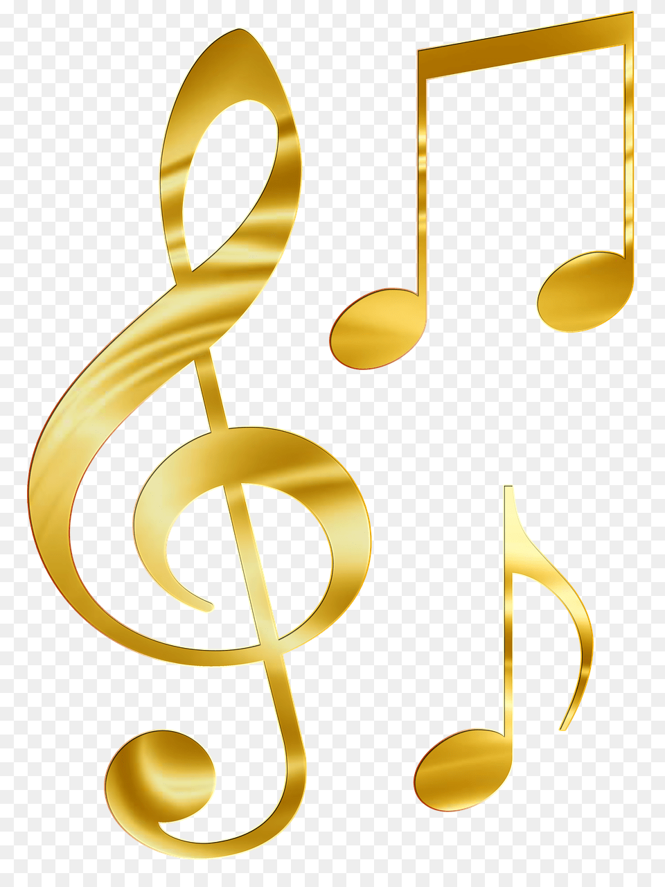 Gold Transparent Background Figuras De Notas Musicales, Text, Symbol, Number Free Png Download