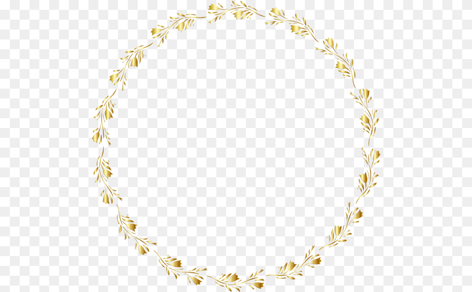 Gold Transparent Circle Border, Oval, Plant, Accessories, Jewelry Png