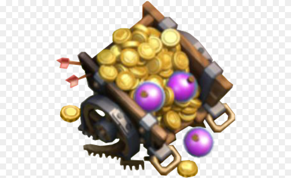 Gold Transparent Clash Clans Clash Of Clans Loot Cart, Treasure, Medication, Pill, Weapon Free Png
