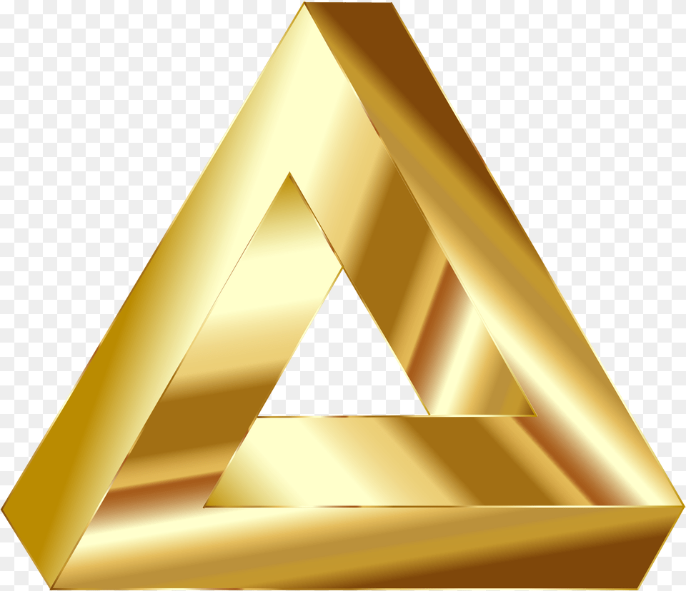 Gold Triangle 2 Gold Penrose Triangle Png Image