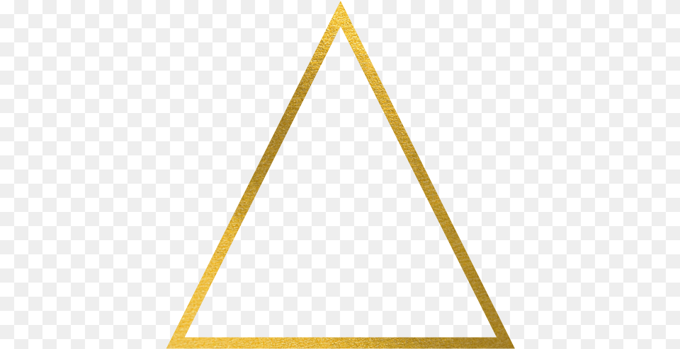 Gold Triangle Border Sign Free Transparent Png
