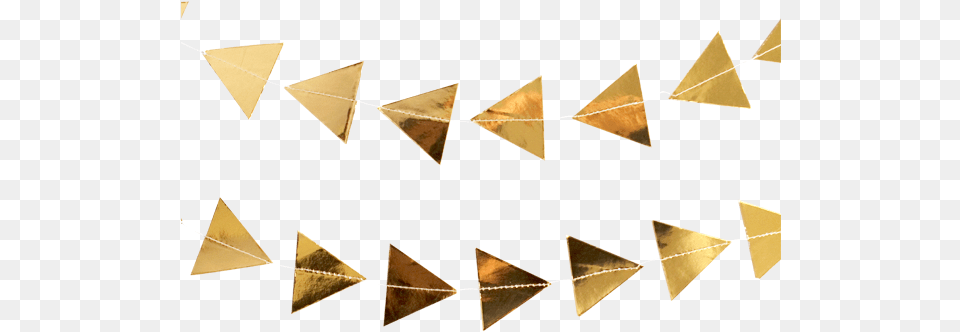 Gold Triangles Garland Gold Triangles, Triangle, Weapon Free Transparent Png