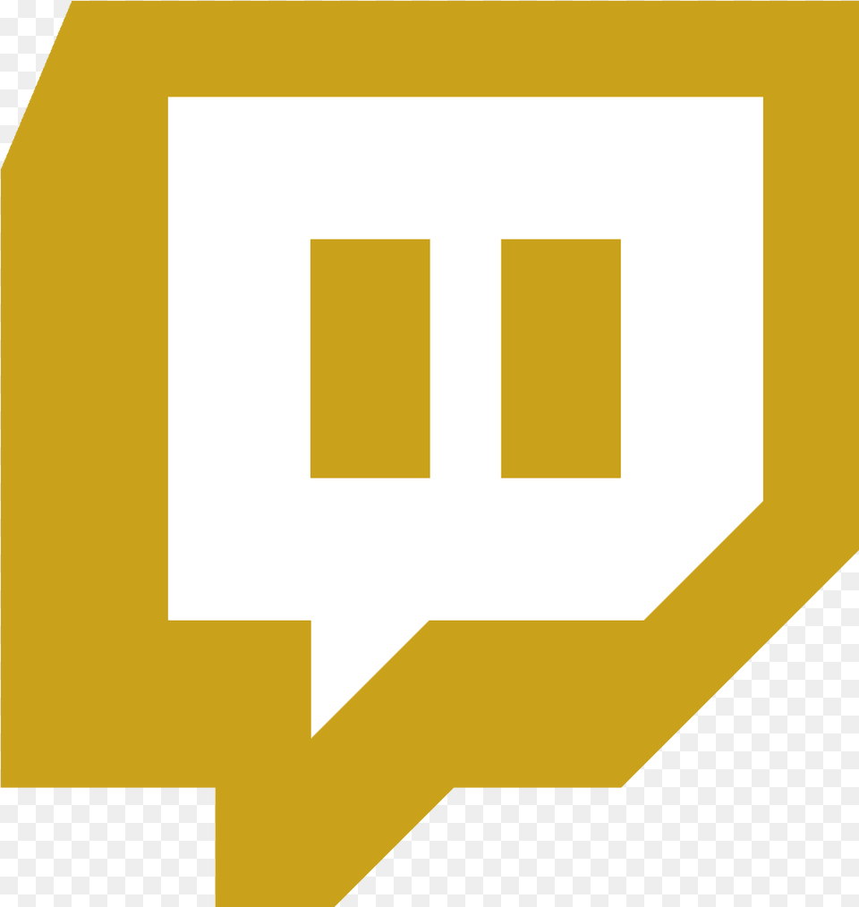 Gold Twitch Logo Twitch Icon Transparent Background, Sign, Symbol Free Png