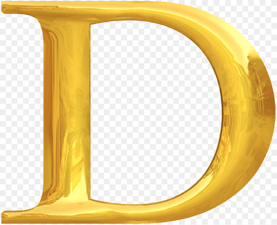 Gold Typography Letter D Free Png Download