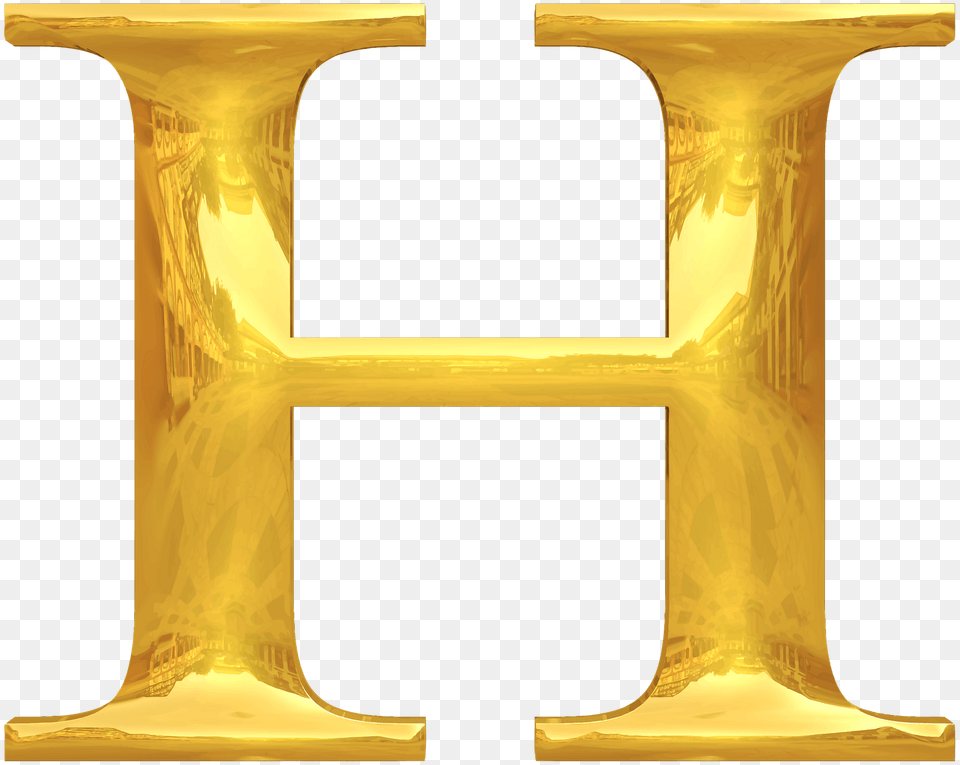 Gold Typography Letter H, Archaeology Free Transparent Png