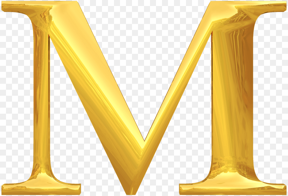 Gold Typography Letter M Free Transparent Png