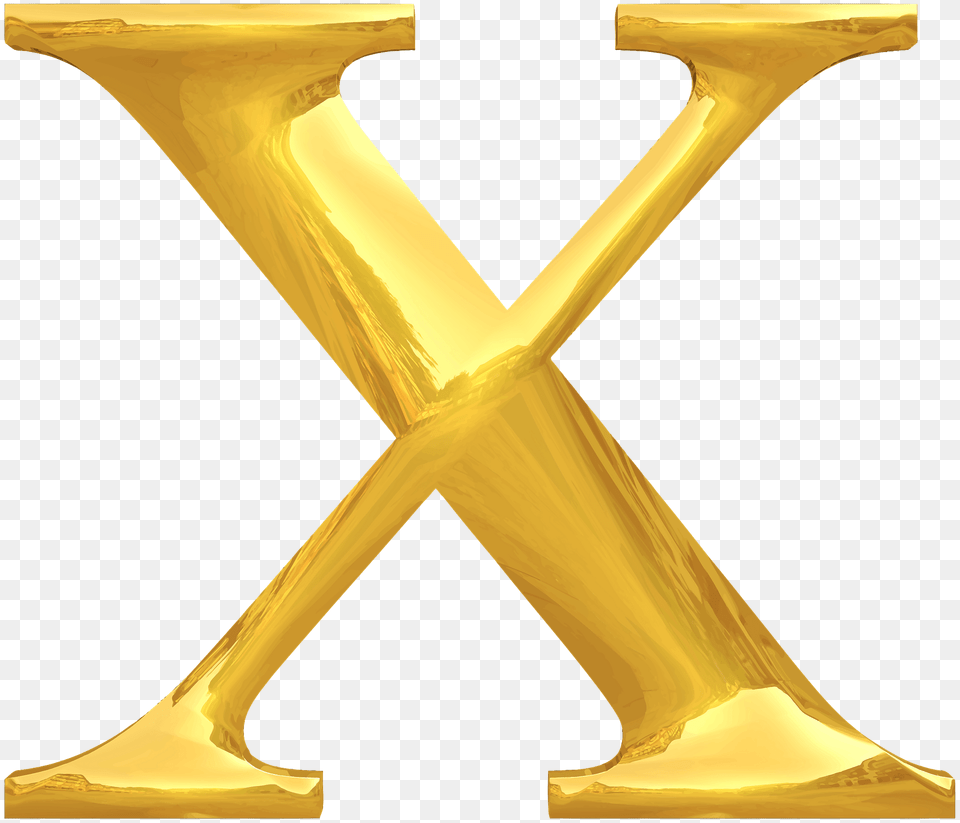 Gold Typography Letter X, Trophy Free Transparent Png
