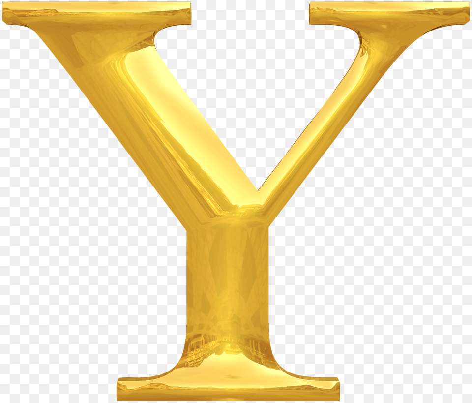 Gold Typography Letter Y, Trophy, Smoke Pipe Free Png