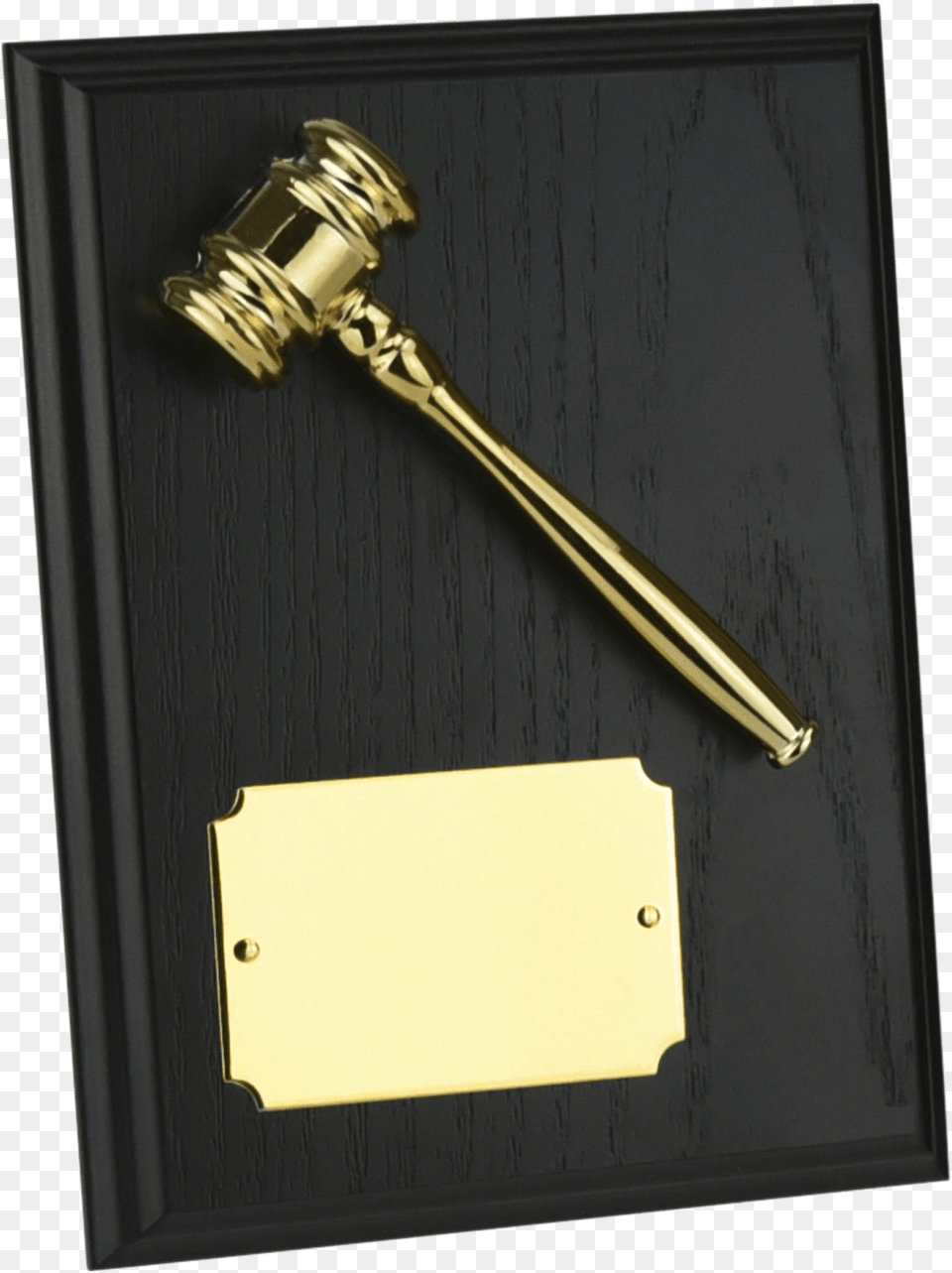 Gold U0026 Silver Gavel Plaque Award Hammer, Mace Club, Weapon, Device Png Image