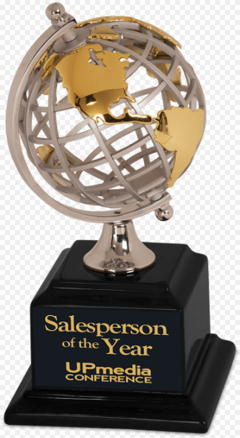 Gold U0026 Silver Metal Globe Award, Trophy, Astronomy, Outer Space, Planet Free Png