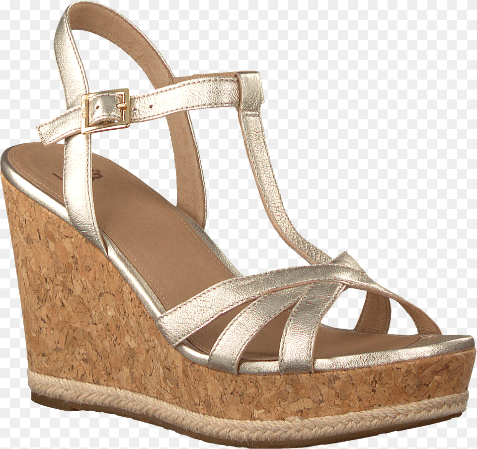 Gold Ugg Sandals Melissa Metallic High Heels, Clothing, Footwear, Sandal, Wedge Png