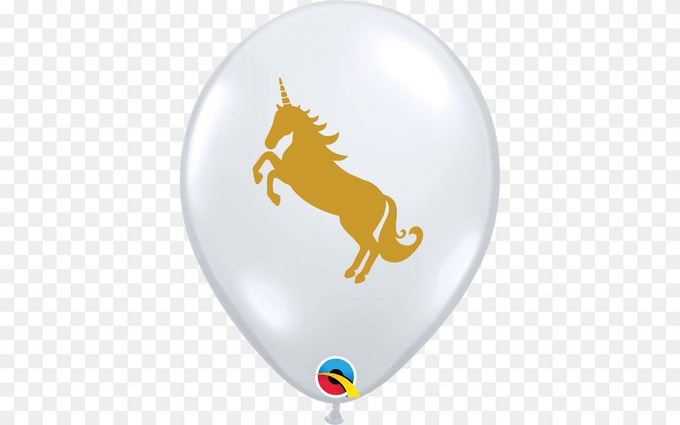 Gold Unicorn Clear Latex Balloons, Balloon, Plate, Animal, Horse Png