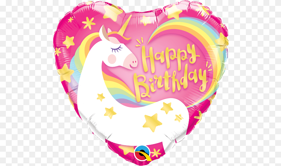 Gold Unicorn Sparkle Foil Balloon 18 Happy Birthday Unicorn Balloons, Birthday Cake, Cake, Cream, Dessert Free Transparent Png