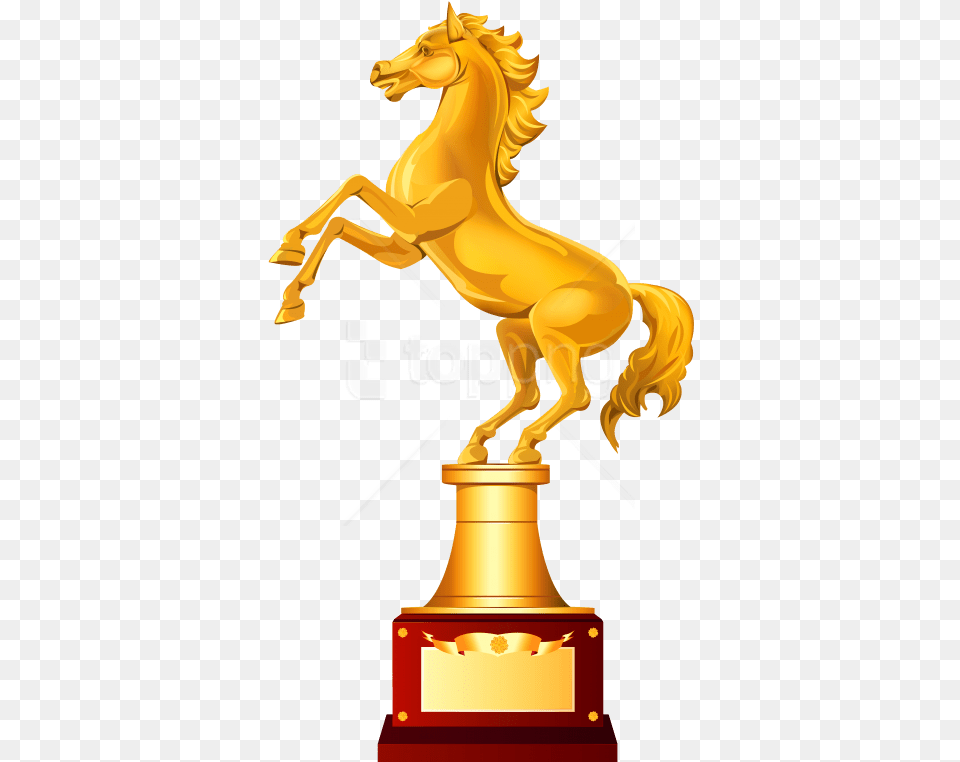 Gold Unicorn Trophy Horse Images Golden Horse Awards Trophy, Animal, Mammal Png Image