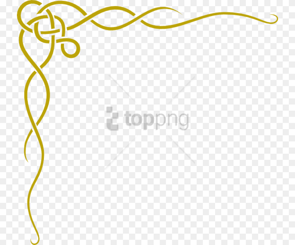 Gold Vector Border Image With Transparent Corner Patterns, Text Free Png Download