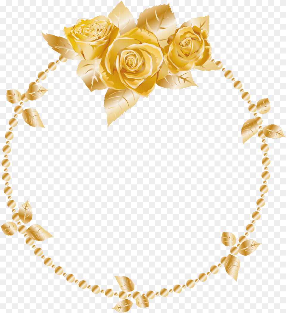 Gold Vector Gold Frame, Accessories, Flower, Jewelry, Necklace Png