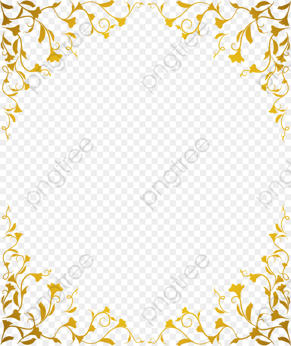 Gold Vector Pattern Frame Golden And Vector Image Of Bride, Art, Floral Design, Graphics Free Png